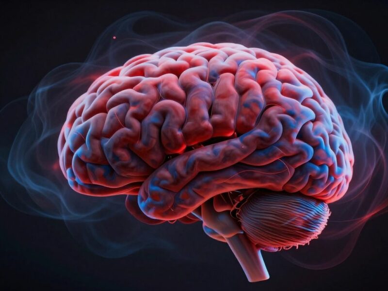 Cerveau humain affecté par le stress et l'inflammation.